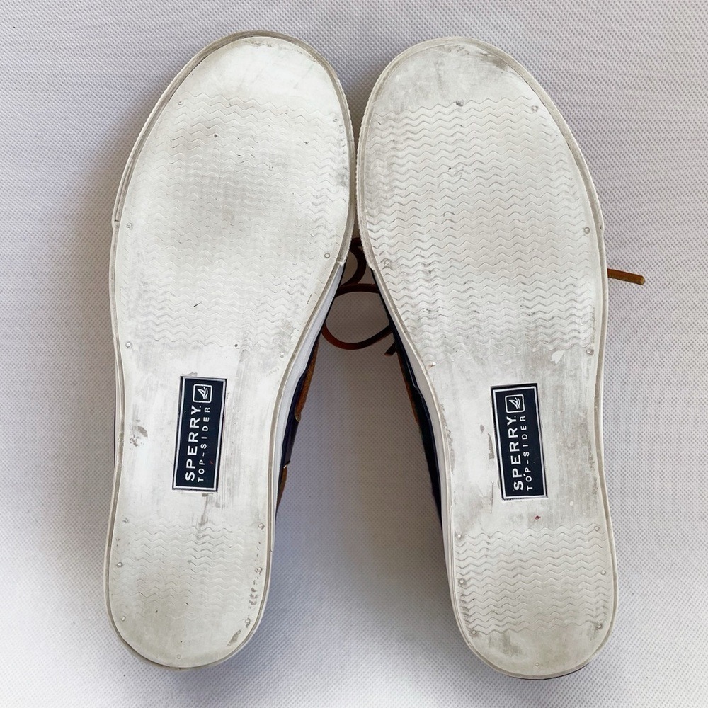 Sperry Vintage 90s Ralph Lauren Christmas Plaid Lace Up Boat Shoe - Picture 9 of 9